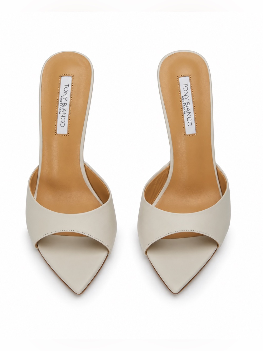 Tony Bianco White Cream Pointed Toe Heels Size 5.5 | Slip-On Pumps